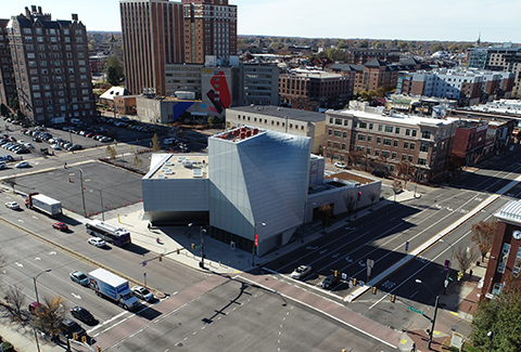 Main entrance of the VCU Institute for Contemporary Art.