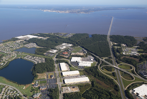 Aerial view of Bridgeway Commerce Center in Suffolk, Virginia.