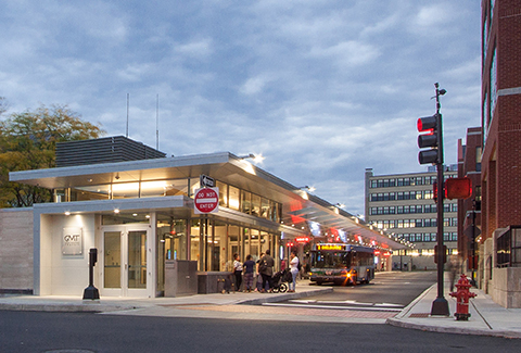 The new Downtown Transit Center serves as a gateway for Burlington, Vermont.