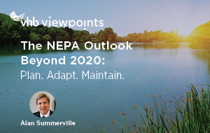 NEPA Changes sidebar photo of sunset over a lake