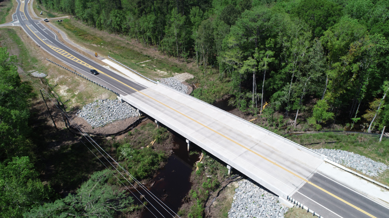 New bridge over St. Augustine Creek.