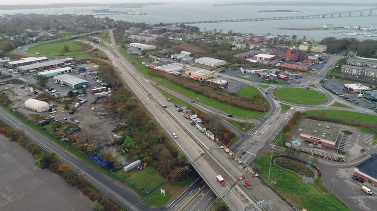 Bridge ramp and interchange