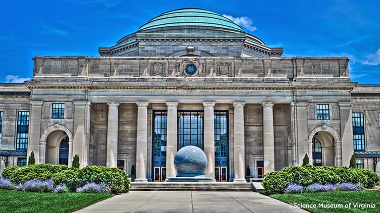 Front entrance to the Science Museum of Virginia.  